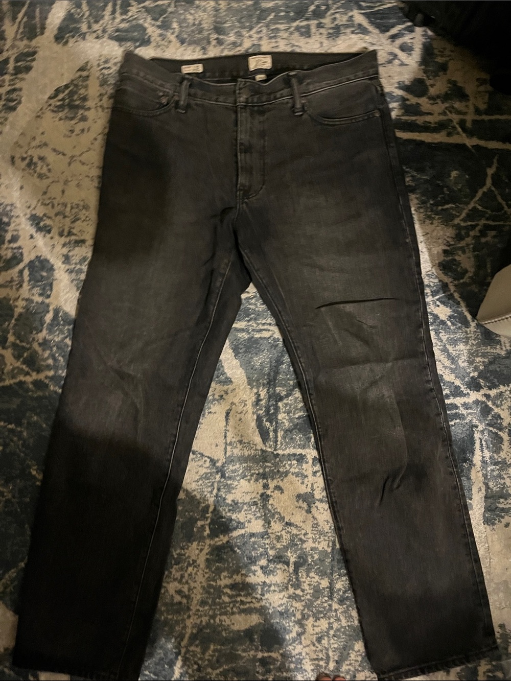 J. Crew Men's Straight Jeans in Washed Black
